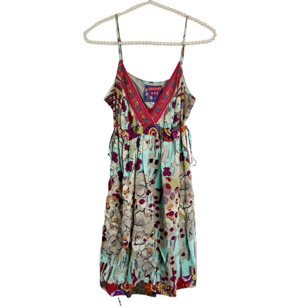 JOHNNY WAS Embroidered Floral Dress Size Small